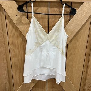 White lace detail top